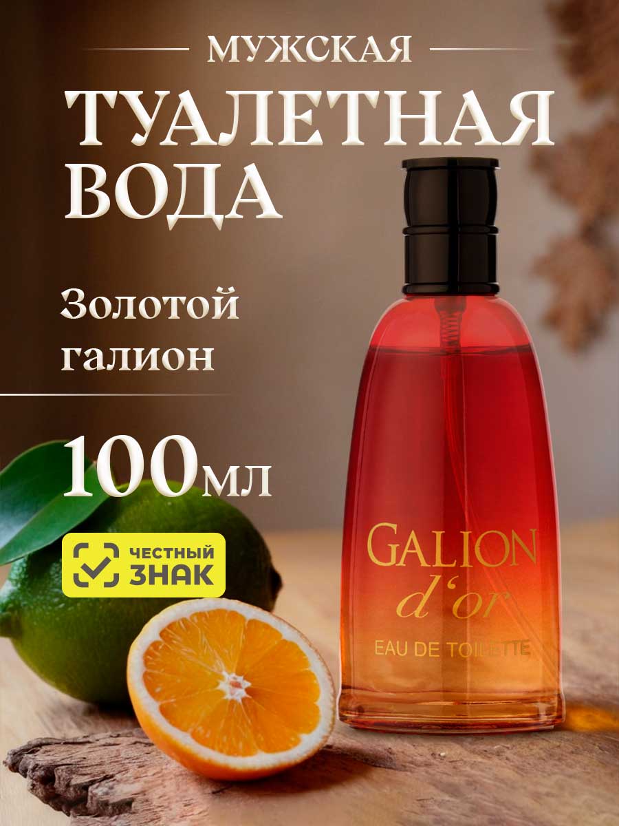 Туалетная вода мужская Золотой Галион 100мл в футляре от Новая заря + 5