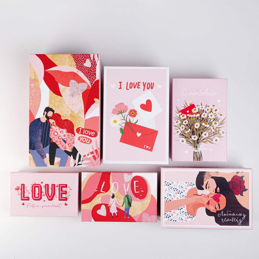 Короба «Love» 1шт от Дарите Счастье + 6