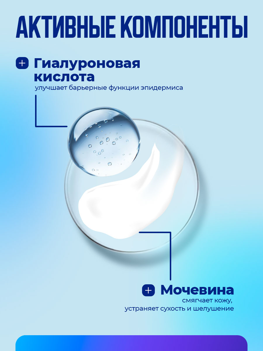 Крем для лица интенсивный увлажняющий с мочевиной 50мл от Novosvit + 5