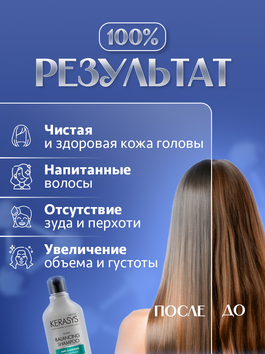 Scalp Clinic System Шампунь Уход за кожей головы 180мл от Kerasys + 6