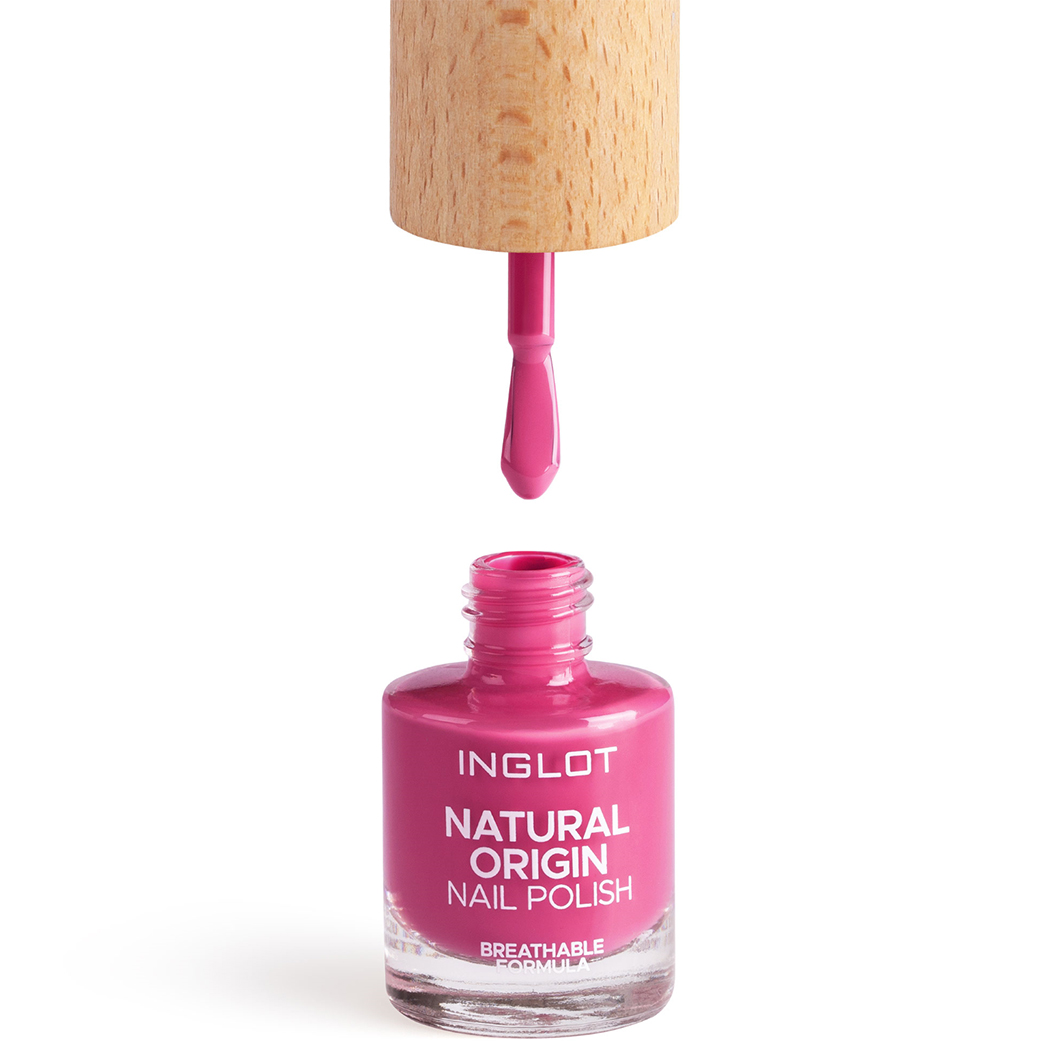 Лак для ногтей Natural Origin, тон 042 summer raspberry от INGLOT + 2