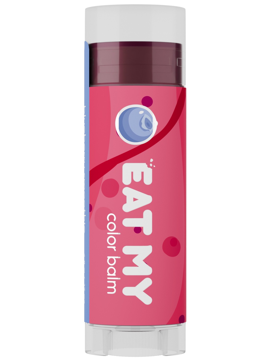 Бальзам для губ оттеночный Черничный смузи 4,8г от Eat My + 2