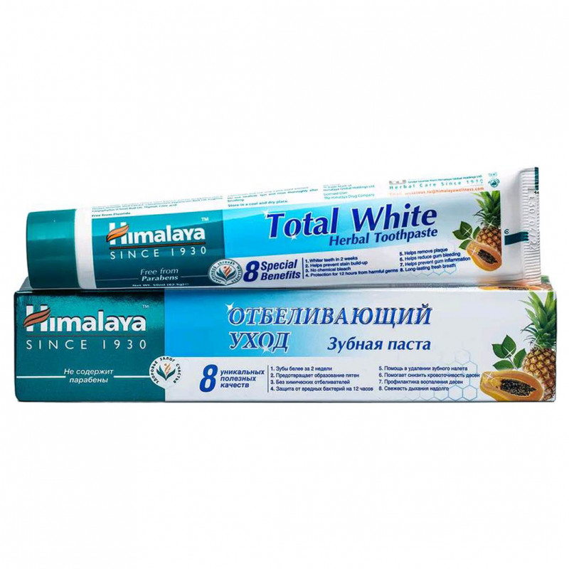 Зубная паста Отбеливающий уход Total White 50мл от Himalaya Since 1930 + 1