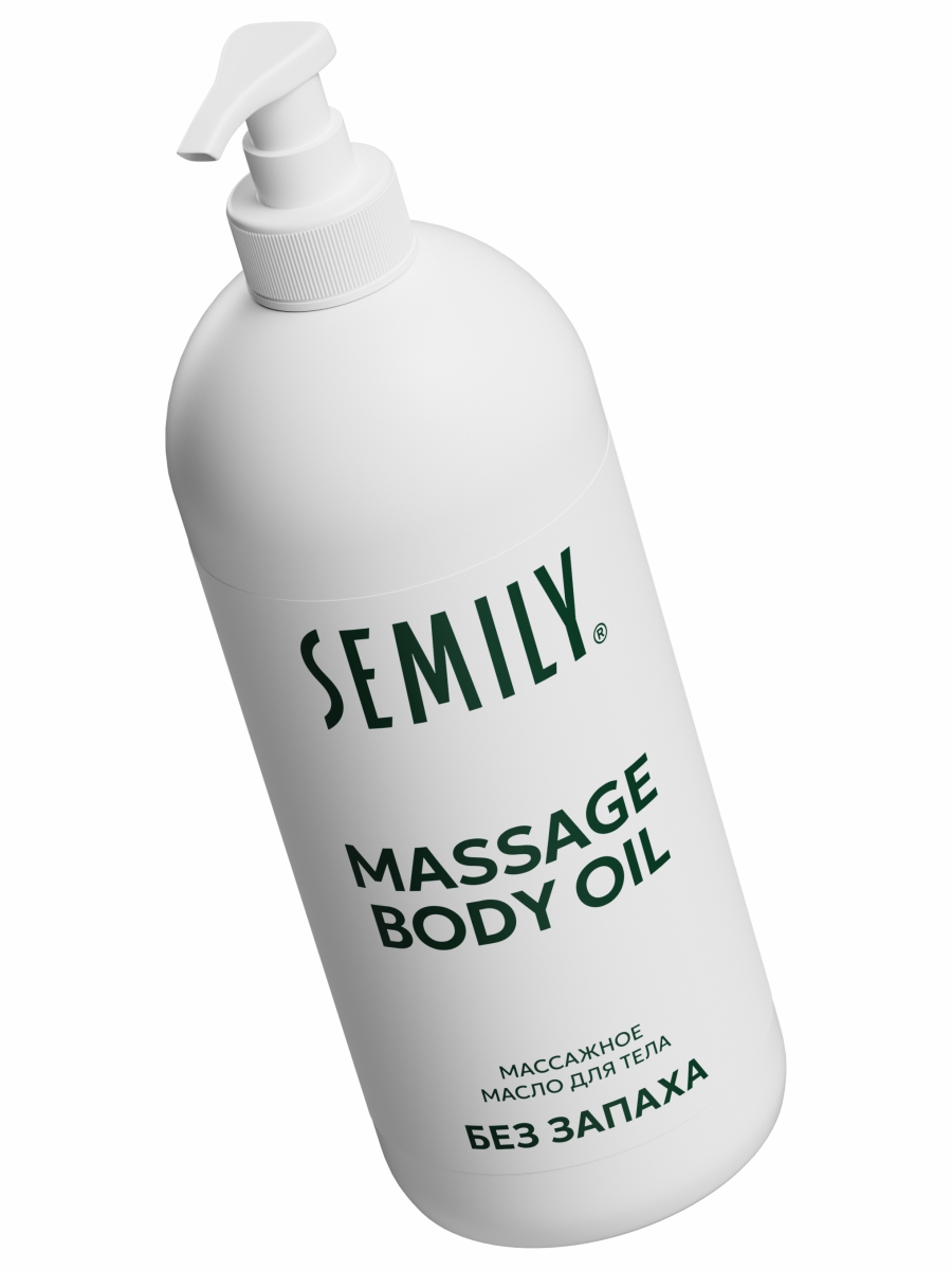 Массажное масло для тела Без запаха Almond, Apricot, Vitamin E 500мл от Semily + 4