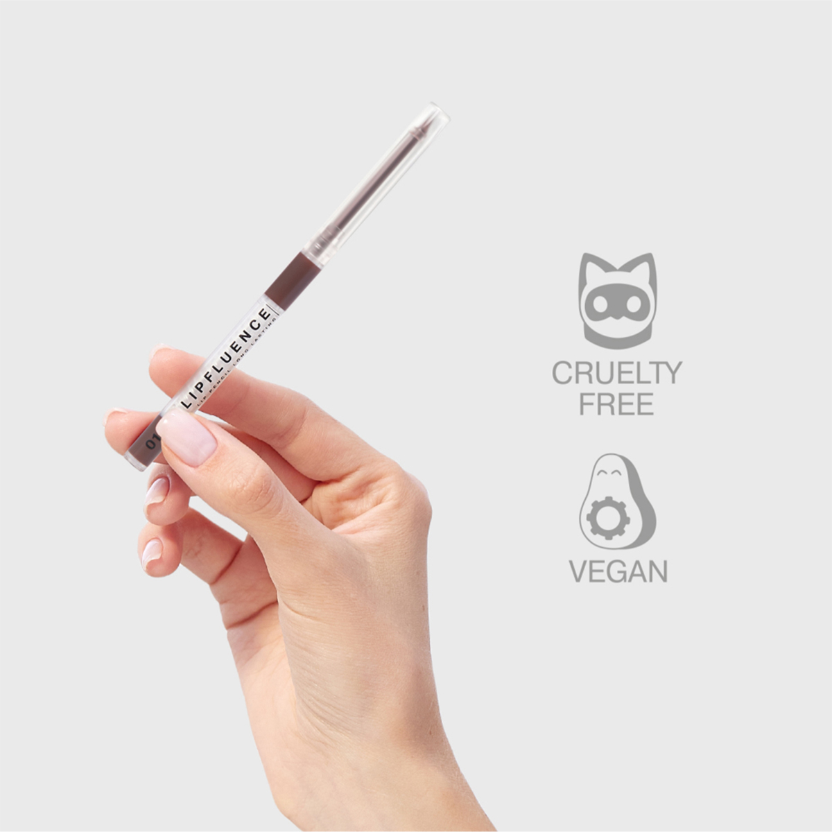 Карандаш для губ автоматический Lipfluence, тон 01 коричневый от Influence Beauty + 10