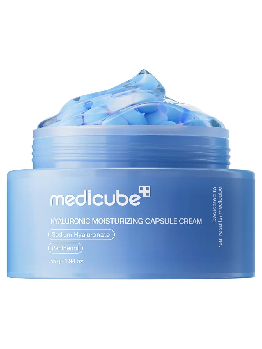 Крем увлажняющий капсульный с пантенолом Hyaluronic Moisturizing Capsule Cream 55мл от Medicube + 2