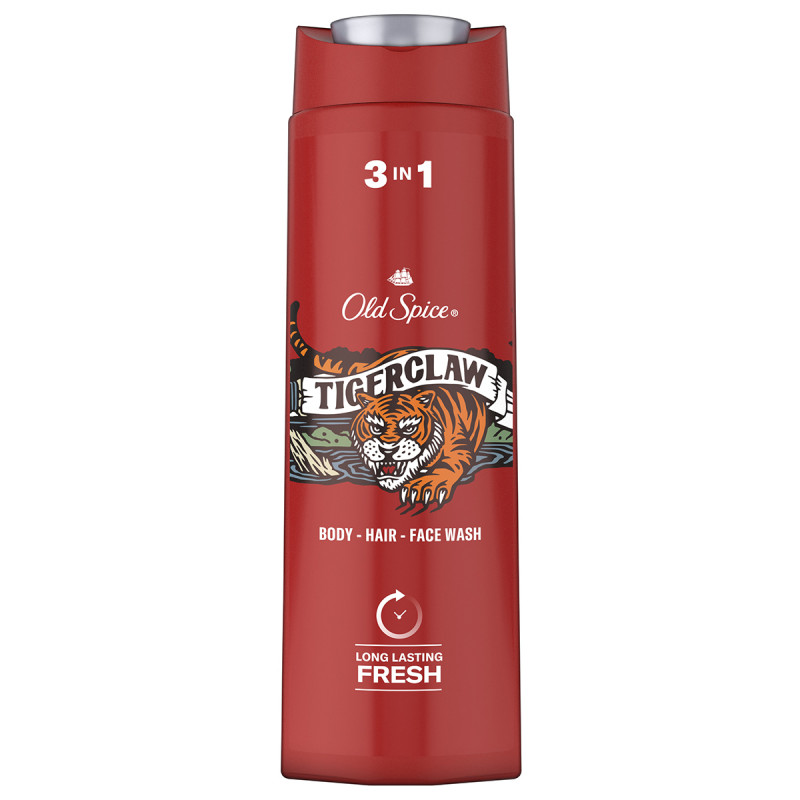 Гель для душа+шампунь 2в1 Tigerclaw 400мл от Old Spice + 1