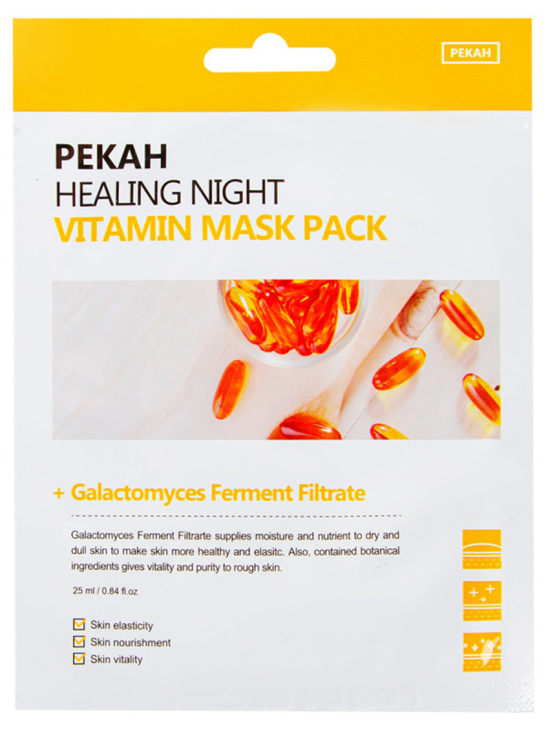 Healing Тканевая маска вечерняя Витаминная 25мл от Pekah + 1