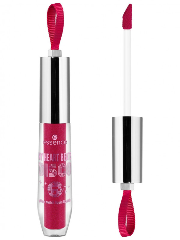 My Heart Beats Disco Помада для губ Glitter Switch Liquid Lipstick от Essence + 1