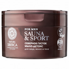 Men Sauna & Sport Густое северное Мыло-детокс для лица, волос и тела для мужчин 250мл