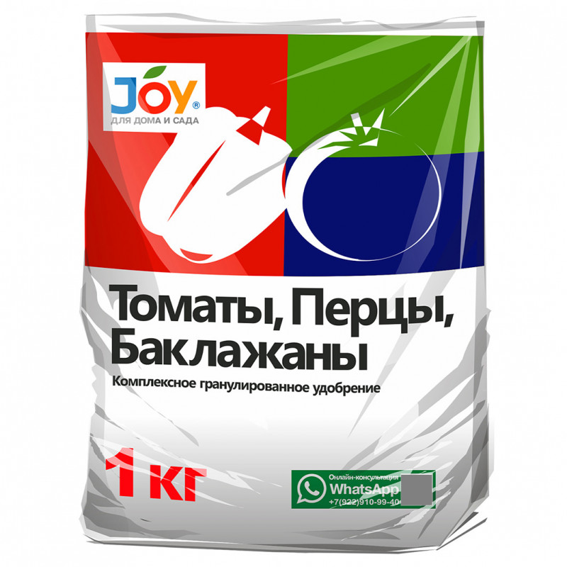 Удобрение Томаты, перцы, баклажаны 1 кг от Joy + 1