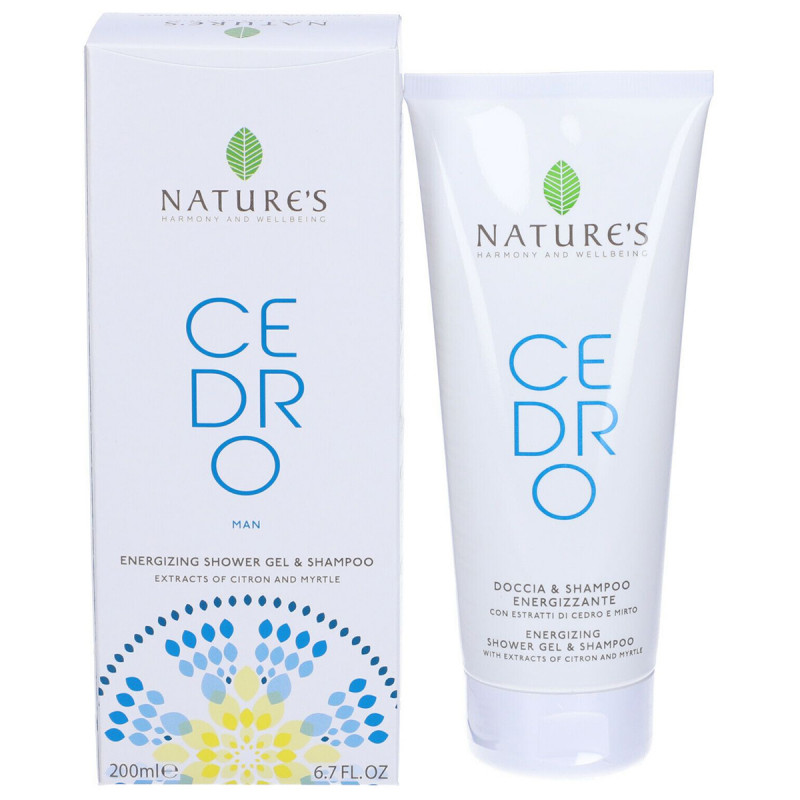 Cedro Man Гель для душа и шампунь 2в1 200мл от Nature's + 1