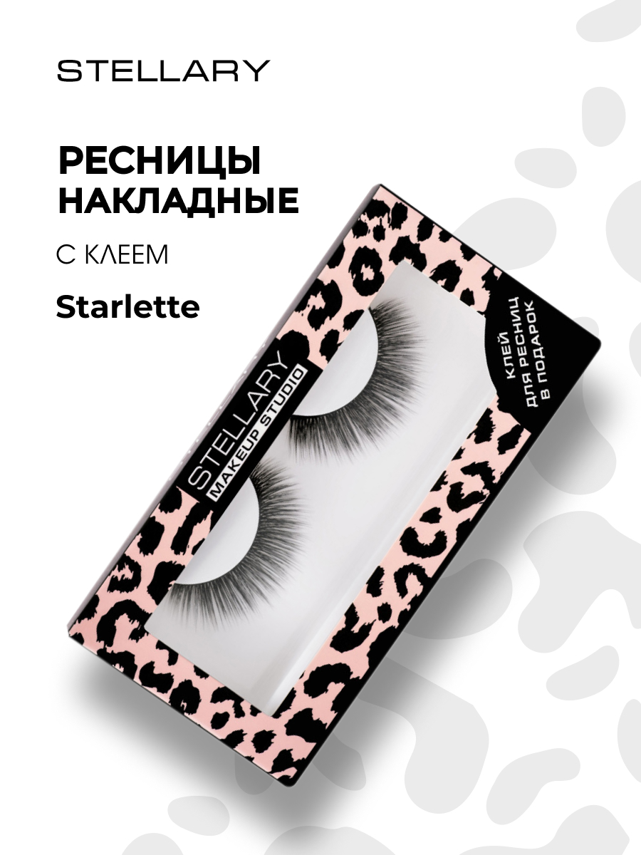 Накладные ресницы с клеем False Eyelashes with Glue Starlette от Stellary + 2