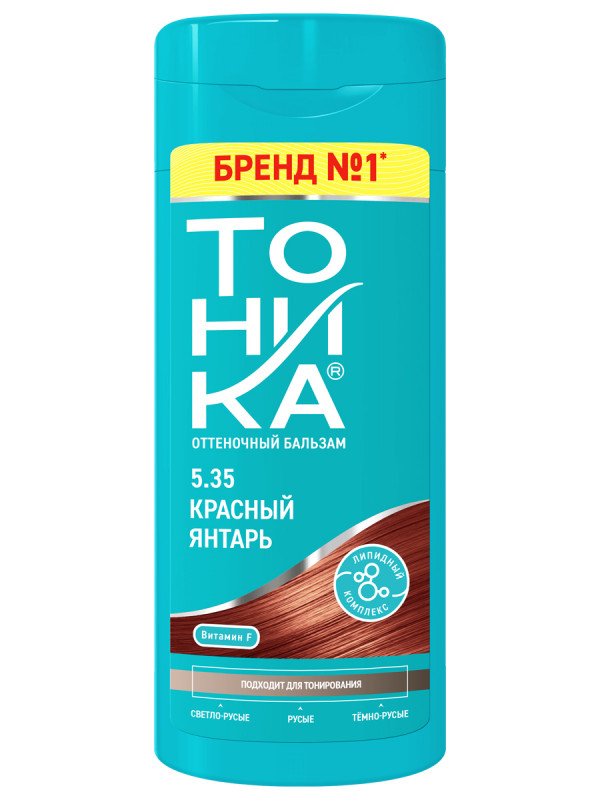 Оттеночный Бальзам для волос, тон 5.35 красный янтарь  от Тоника + 1