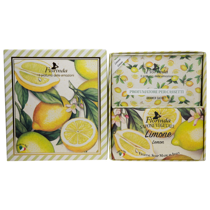 Набор Лимон Limone (Мыло 200г + Саше ароматическое 3шт) от Florinda + 1