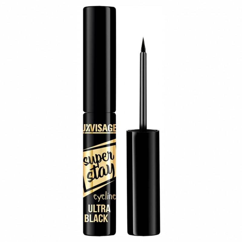 Водостойкая Подводка для глаз Super Stay Ultra Black ультра черная от LuxVisage + 1