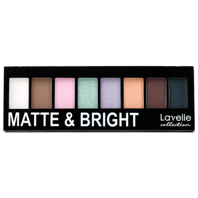Matte & Bright Палетка теней для век, тон 05 серо-зелено-синие тона от LavelleCollection + 1