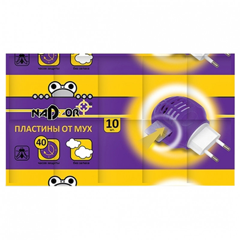 Пластины от мух 10шт  от Nadzor + 1