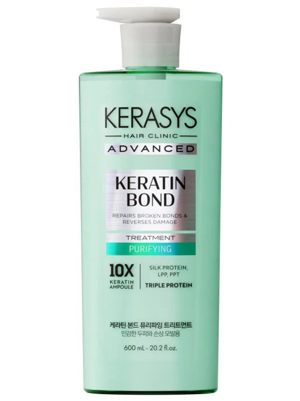 Advanced Бальзам для волос Keratin Bond Очищение 600мл от Kerasys + 1