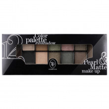 Набор теней Color Palette Eyeshadow Pearl & Matte, тон 03 коричнево-зеленая палитра