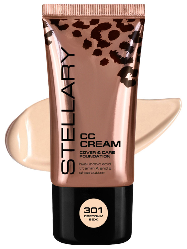 СС-Крем для лица CC-cream, тон 301 светлый бежевый от Stellary + 1