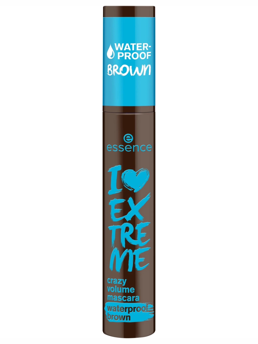 Тушь для ресниц I Love Crazy водостойкая, коричневая от Essence + 3