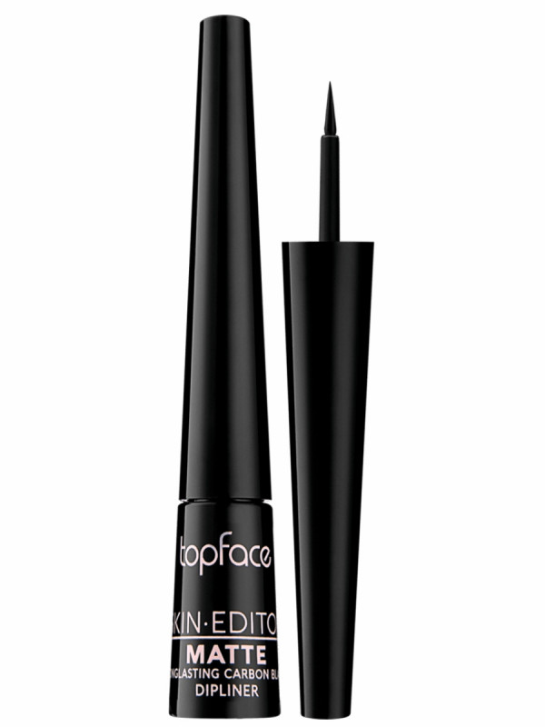 Подводка для глаз матовая Skin Editor Matte Longlasting Carbon Black Dipliner черная от TopFace + 1