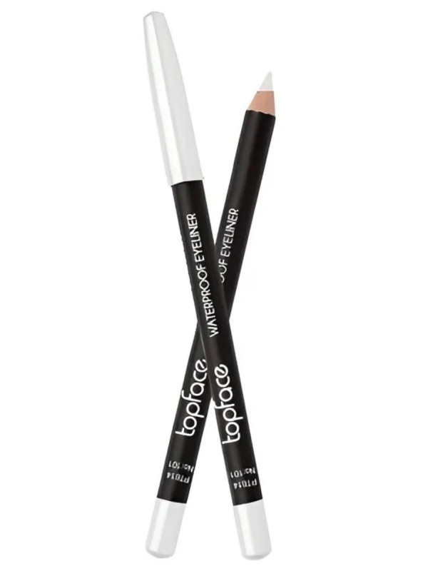 Карандаш для глаз водостойкий Waterproof Eyeliner, тон 101 White от TopFace + 1