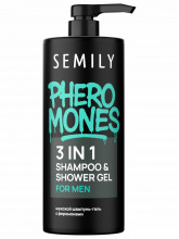 for Men Шампунь-гель для душа 3в1 Shampoo & Shower Gel Pheromones с феромонами 1000мл