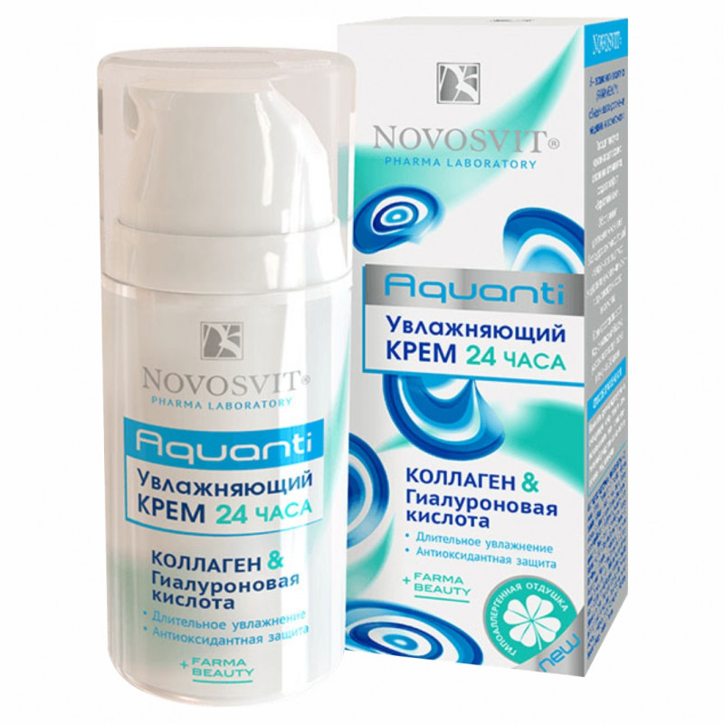 Гиалуроновая кислота & Коллаген Увлажняющий крем 24ч 50мл  от Novosvit + 1
