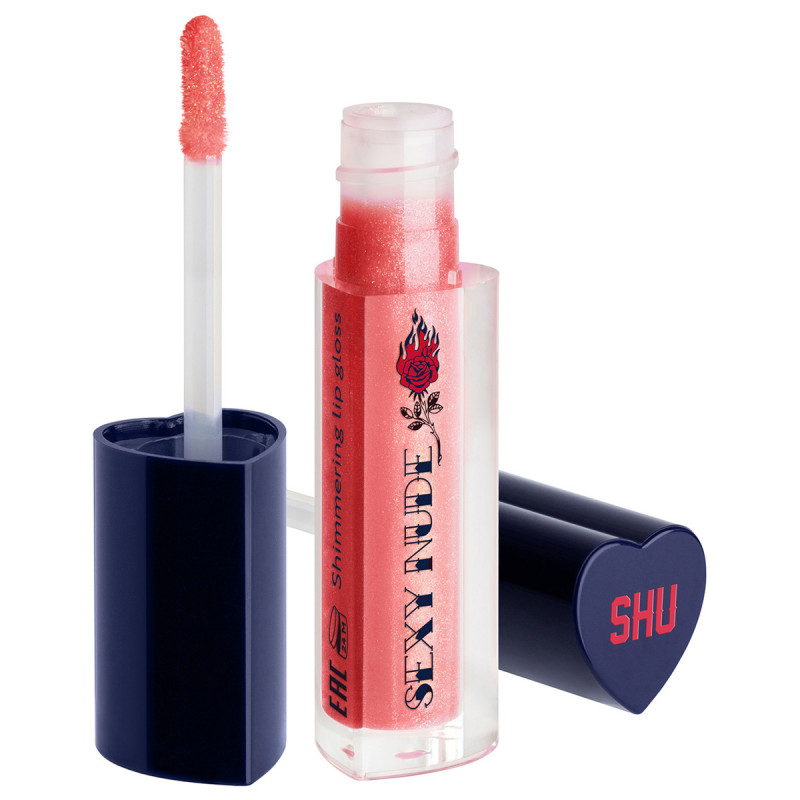 Блеск для губ мерцающий Sexy Nude, тон 452 мерцающий розовый от SHU + 1