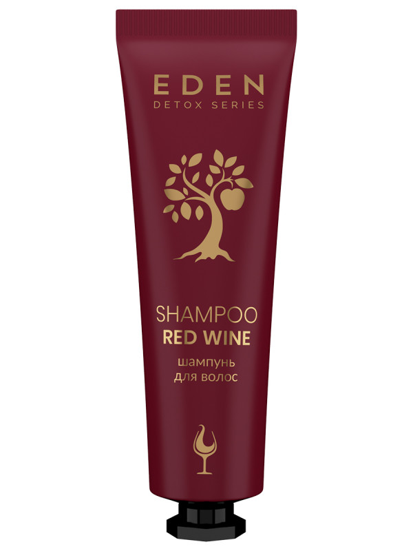 Detox Шампунь для волос Red Wine 30мл в тубе от EDEN + 1