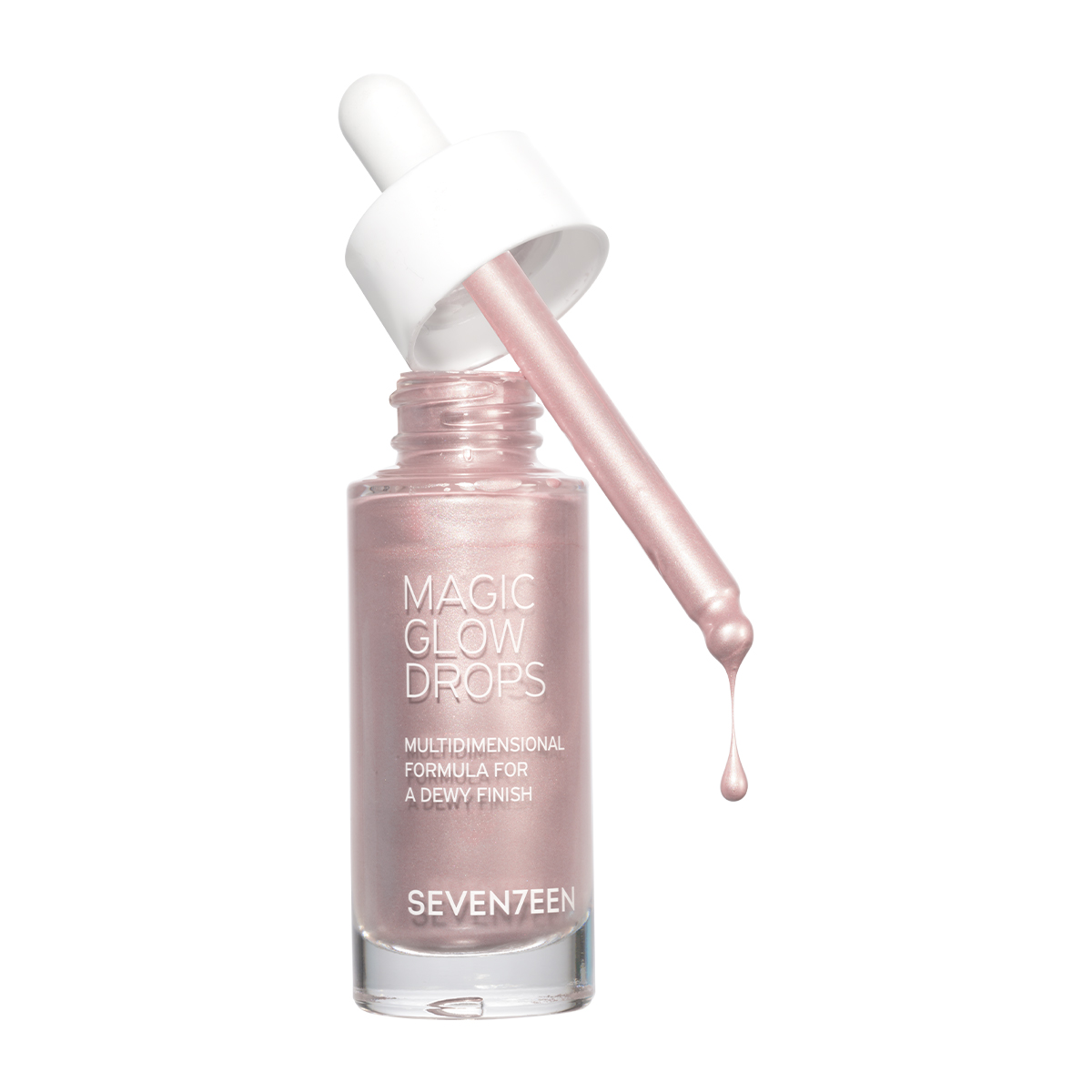 Жидкий Хайлайтер Magic Glow Drops, тон 01 сияющий розовый от Seventeen + 4
