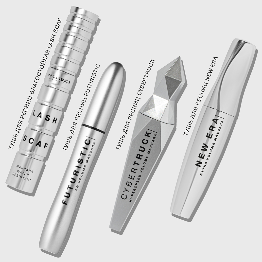 Тушь для ресниц Cybertruck для экстремального объема, черная от Influence Beauty + 7