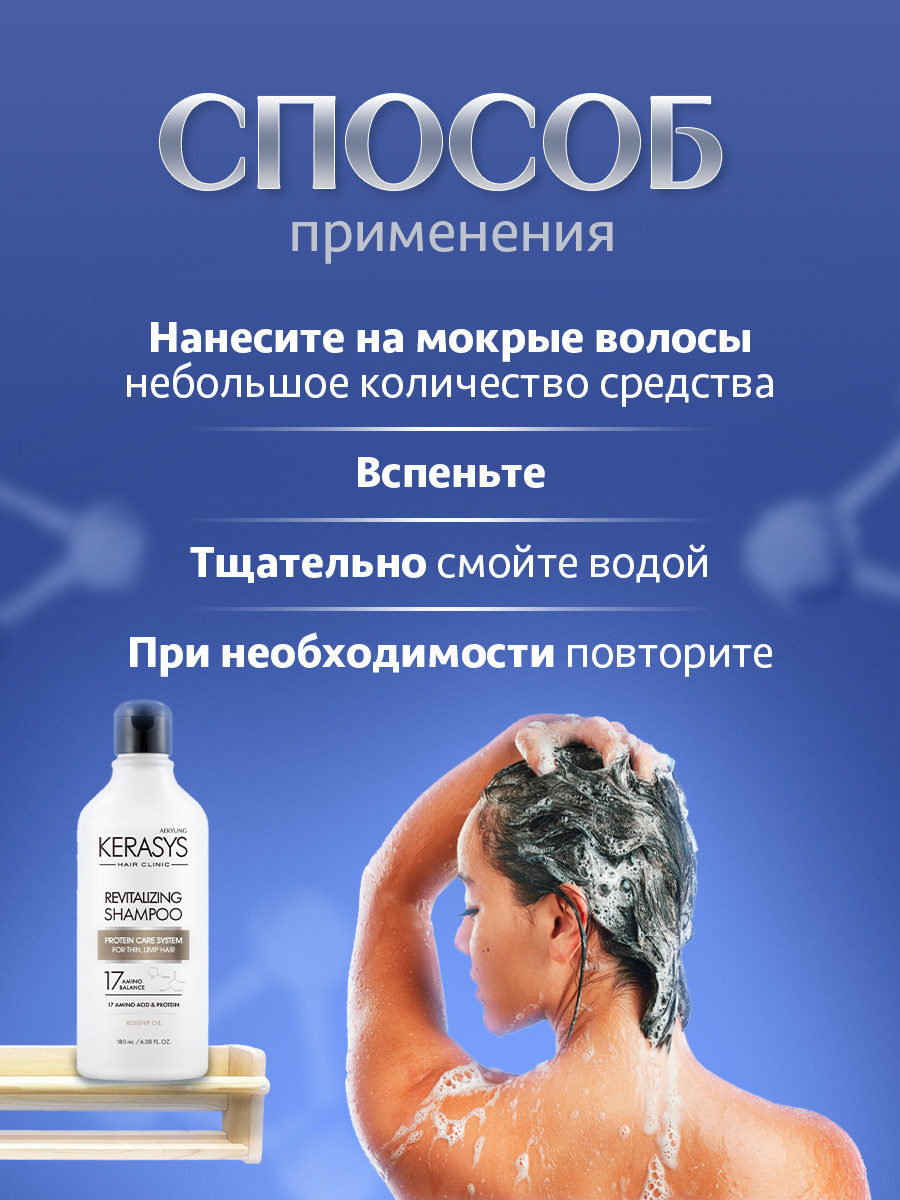 Hair Clinic System Шампунь для волос Оздоравливающий 180мл от Kerasys + 6