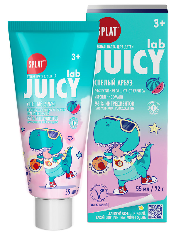 Juicy Lab Зубная паста со фтором Арбуз 55мл от Splat + 1