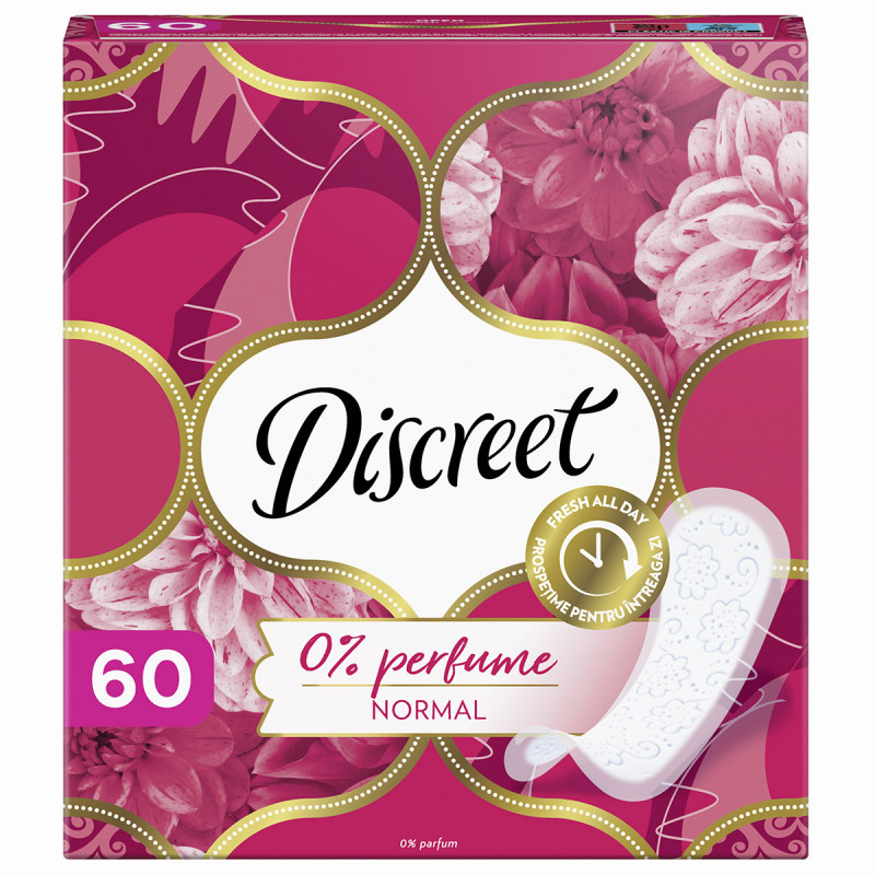 Прокладки ежедневные Normal без аромата 60шт  от Discreet + 1