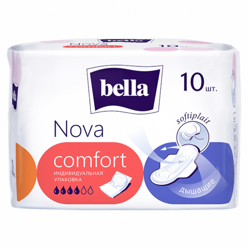 Прокладки Nova Comfort softiplait 10шт от Bella + 1