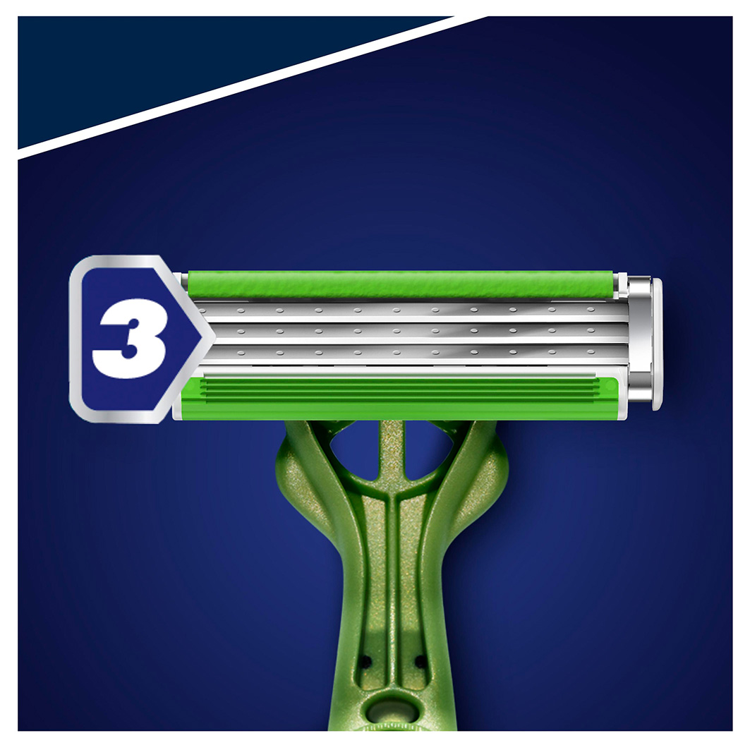 Станки для бритья одноразовые Blue Simple3 Sensitive 4шт от Gillette + 2