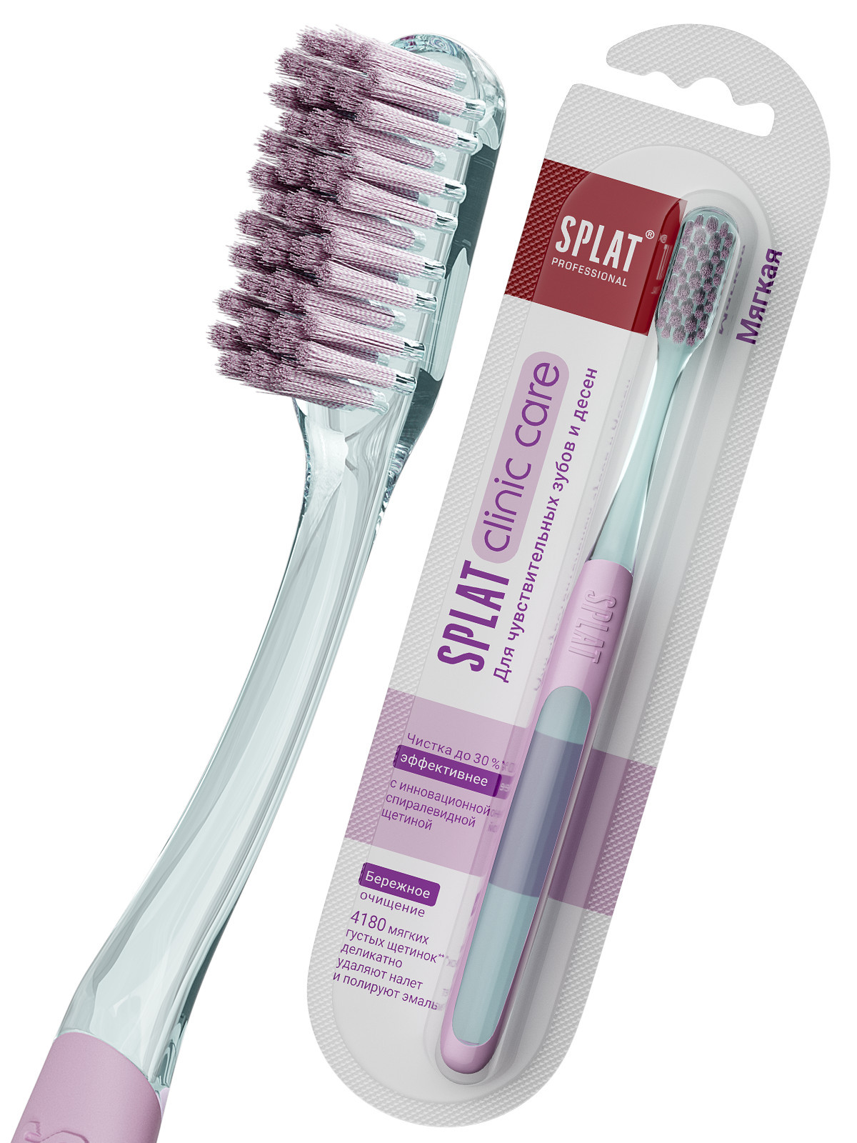 Professional Зубная щетка Clinic Care 1шт мягкая от Splat + 8